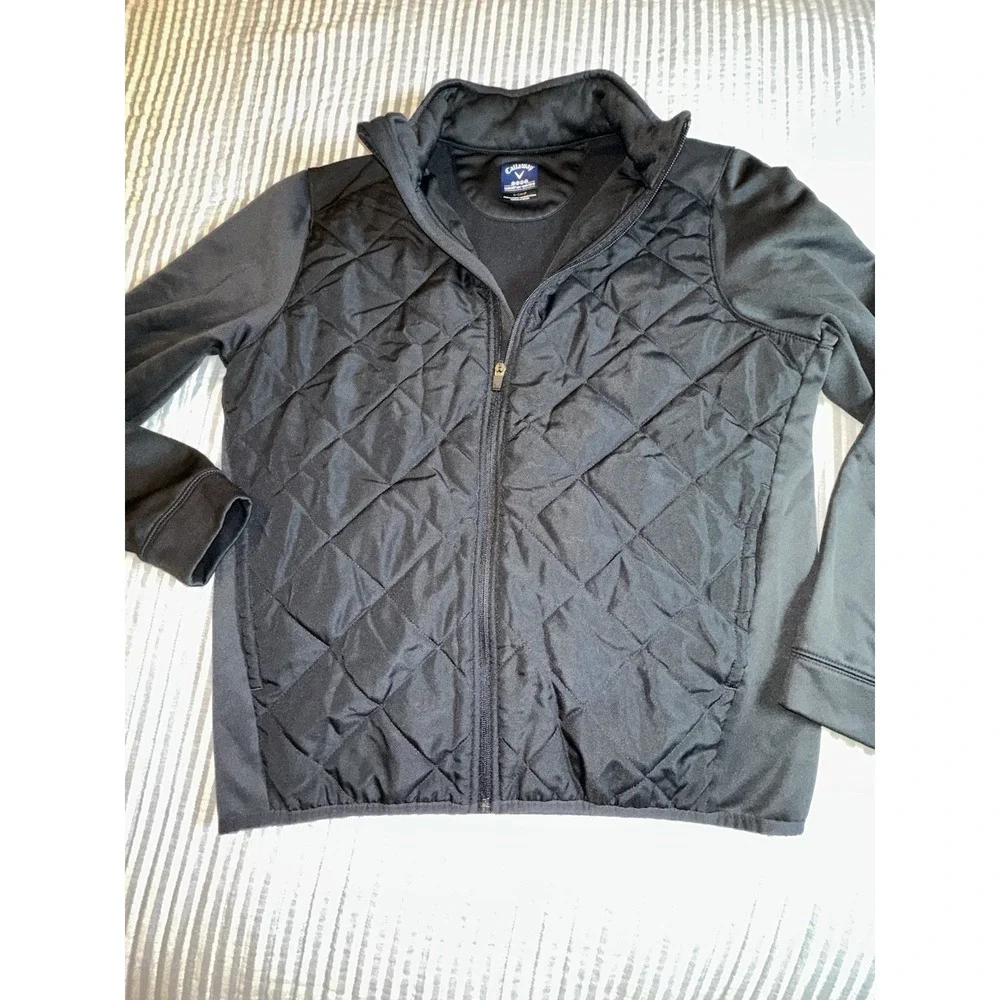 Callaway Weather Series‎ Men's Small Black Quilted Full Zip Jacket Lightweight
